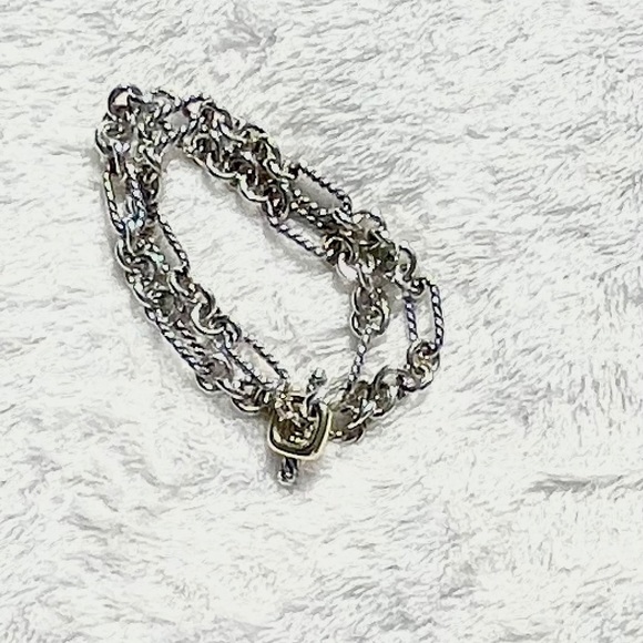 David Yurman Jewelry - DAVID YURMAN FIGARO LINK BRACELET (SILVER/GOLD)